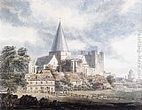 Thomas Girtin Rochester Cathedral and Castle, from the North-East painting